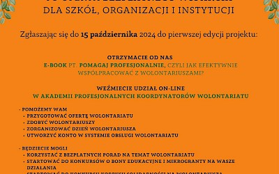 Trwa rekrutacja do pierwszej edycji projektu "Wolontariat? Warto!"